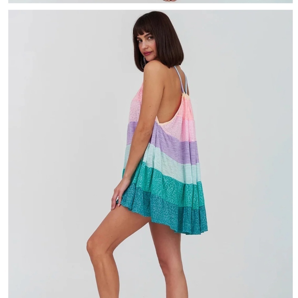 Pitusa Popsicle Halter Mini Dress - Pastels Standard One Size - Picture 2 of 7